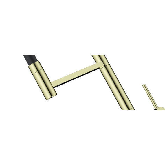 Смеситель для кухни Omoikiri Kanto-2 Plus-SB LG-BL 4994461, светлое золото/черный фото 2