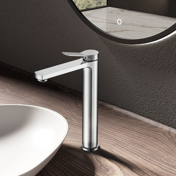 Смеситель для раковины высокий Vincea Arco VBF-4AR02CH фото 2