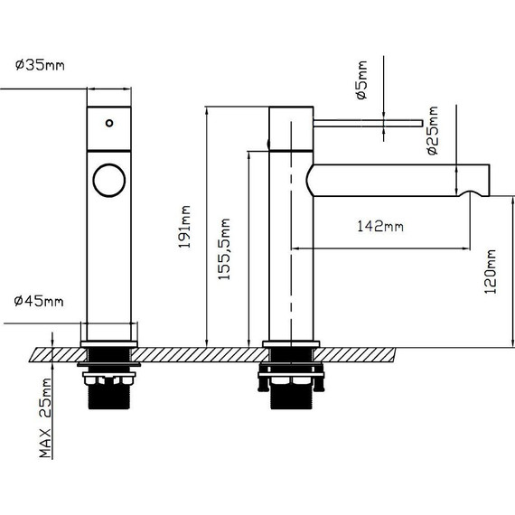 Смеситель для раковины Vincea Aspire VBF-4AS01GM, вороненая сталь фото 3