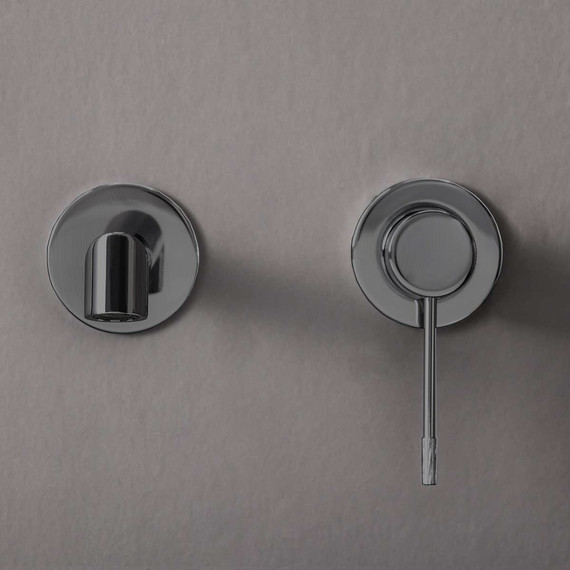 Смеситель для раковины настенный Vincea Desire VBFW-1D1GM, вороненая сталь (со скрытой частью) фото 2