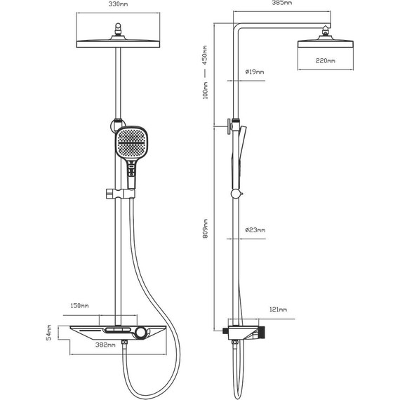 Душевая система для ванны Vincea VSFS-411CH - 3 Душевая система для ванны Vincea VSFS-411CH фото 3