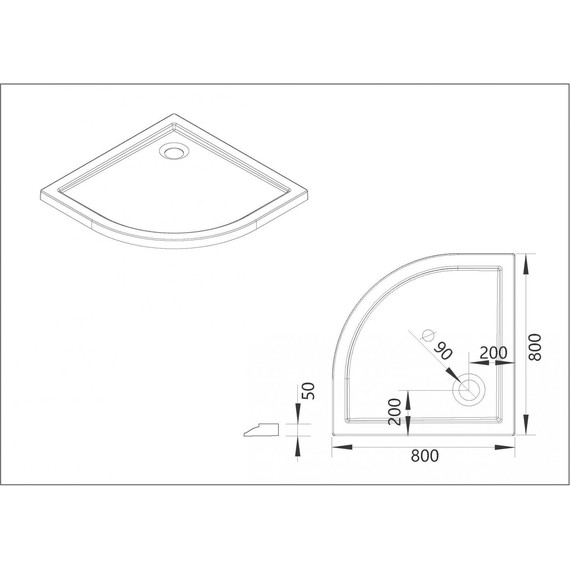 Поддон акриловый Vincea 80х80 см VST-5AQ-8080 - 5 Поддон акриловый Vincea 80х80 см VST-5AQ-8080 фото 5