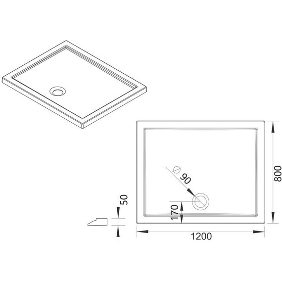 Поддон акриловый Vincea 120×80 см VST-5AR-8012 - 6 Поддон акриловый Vincea 120×80 см VST-5AR-8012 фото 6