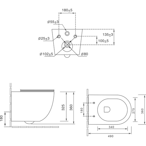 Унитаз подвесной безободковый Vincea Tornado Globo VT1-14ST (Система смыва торнадо) с крышкой микролифт фото 5