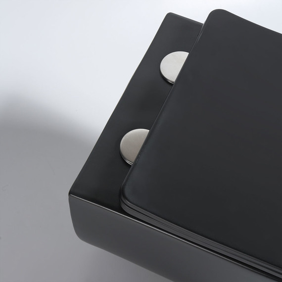 Унитаз подвесной безободковый Vincea Evo VT1-34SMB с крышкой микролифт, черный матовый, Цвет производителя: чёрный матовый фото 6