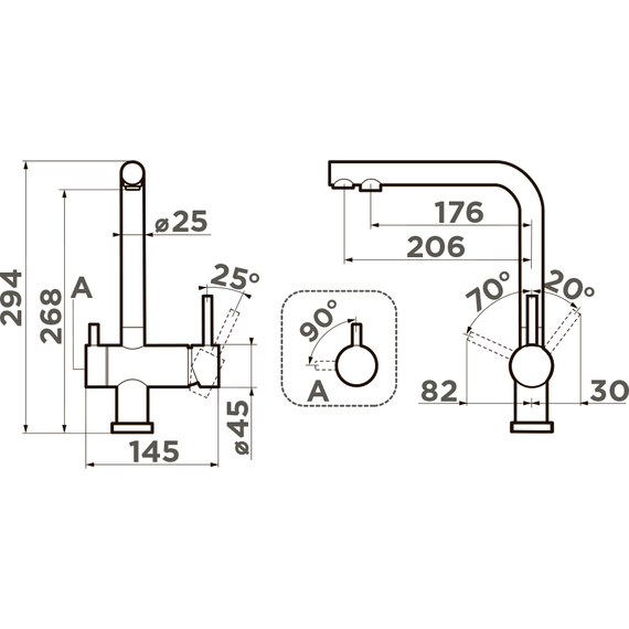 Смеситель для кухни Omoikiri Nagano-P-ES 4994500, espresso фото 4
