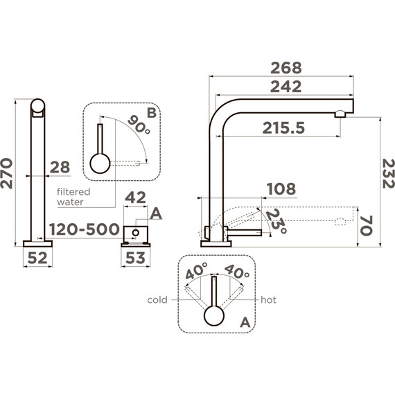 Смеситель для кухни Omoikiri Nara 2 Plus-LG 4994486, светлое золото фото 3