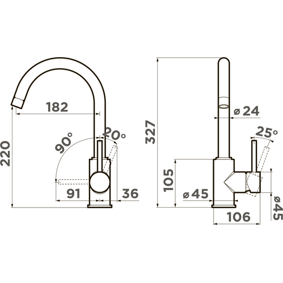Смеситель для кухни Omoikiri Shinagawa-LG 4994481, светлое золото фото 4