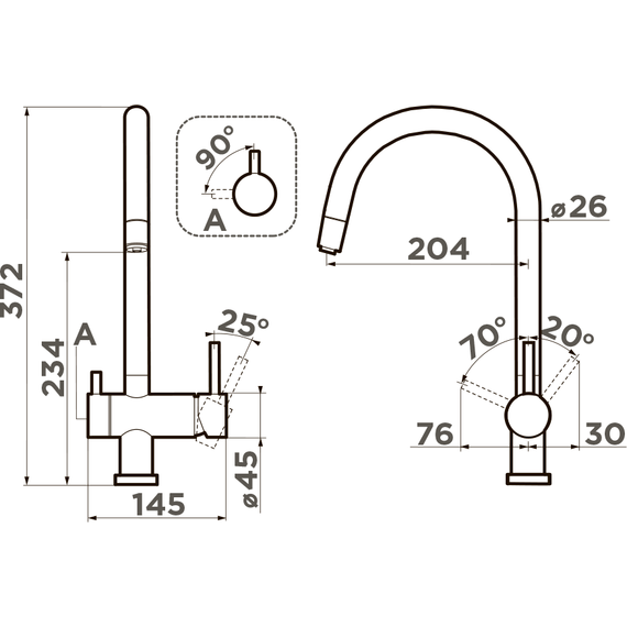 Смеситель для кухни Omoikiri Yamada-P-ES 4994506, espresso фото 4