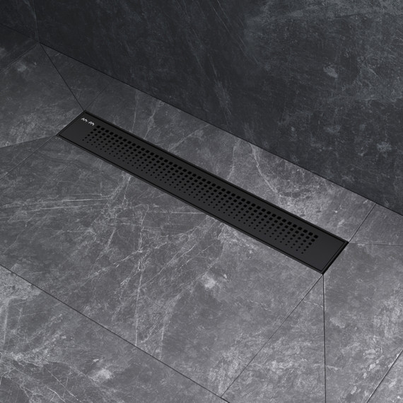 Душевой трап (лоток) 50 AM.PM PrimeFlow W02SC-P11-050-01BM комбинированный затвор с черной матовой решеткой, Цвет производителя: чёрный, Размер трапа: 500 фото 5