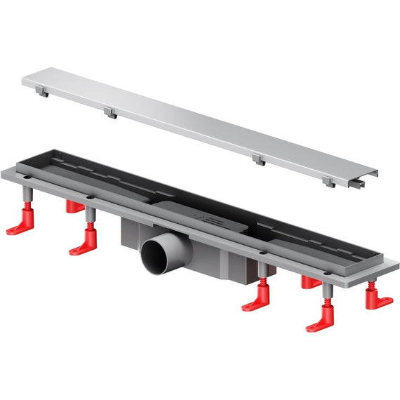 Душевой трап (лоток) 60 AM.PM PrimeFlow W02SC-U11-060-04SB комбинированный затвор со стальной матовой решеткой под плитку, Цвет производителя: хром, Размер трапа: 600 фото 11