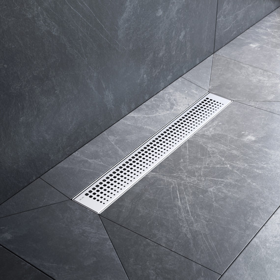 Душевой трап (лоток) 50 AM.PM MasterFlow W01SC-P11-050-01SB комбинированный затвор со стальной матовой решеткой фото 3