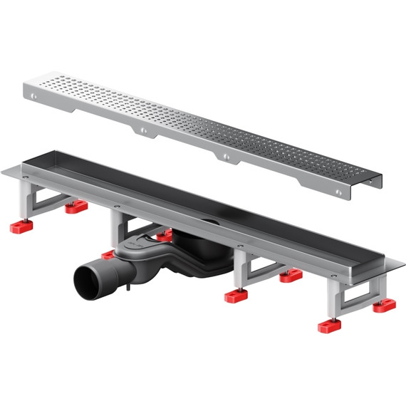 Душевой трап (лоток) 60 AM.PM MasterFlow W01SC-P11-060-01SB комбинированный затвор со стальной матовой решеткой фото 11