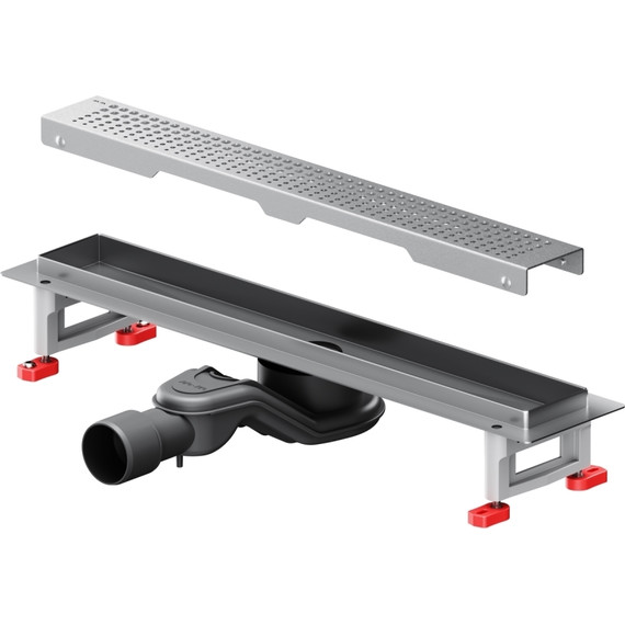 Душевой трап (лоток) 50 AM.PM MasterFlow W01SC-P11-050-01SB комбинированный затвор со стальной матовой решеткой фото 11