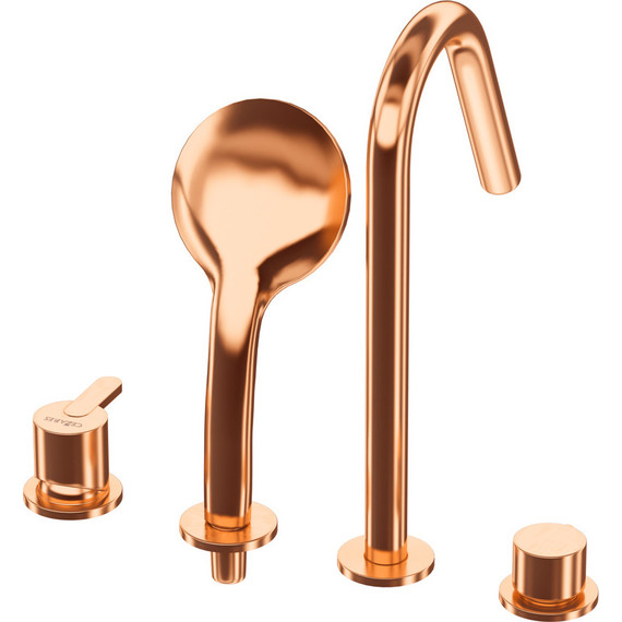 Смеситель для ванны Cezares LEAF-BVDM4-SS, sunset, Цвет производителя: sunset фото 6