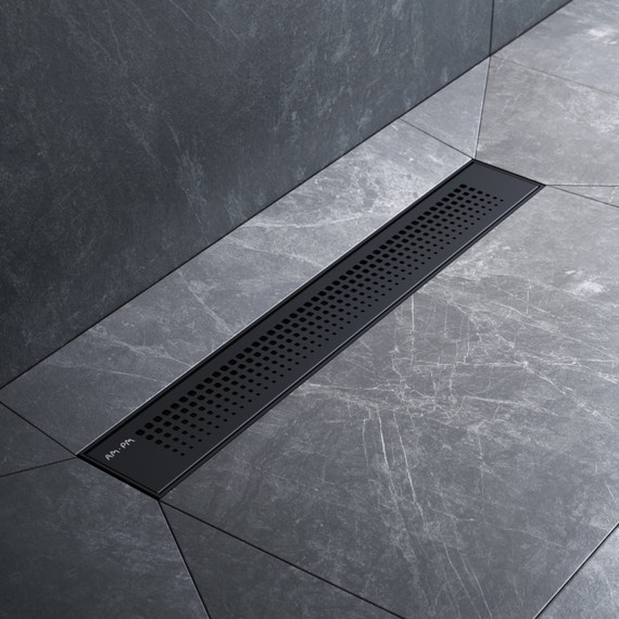 Душевой трап (лоток) 50 AM.PM PrimeFlow W02SC-P11-050-01BM комбинированный затвор с черной матовой решеткой, Цвет производителя: чёрный, Размер трапа: 500 фото 3