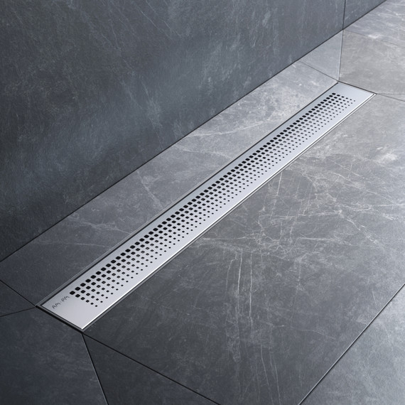 Душевой трап (лоток) 70 AM.PM PrimeFlow W02SC-P11-070-01SB комбинированный затвор со стальной матовой решеткой, Цвет производителя: хром, Размер трапа: 700 фото 3