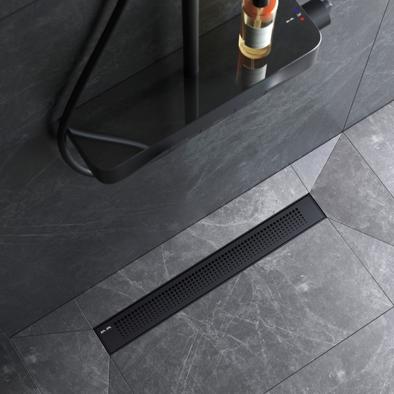 Душевой трап (лоток) 60 AM.PM PrimeFlow W02SC-P11-060-01BM комбинированный затвор с черной матовой решеткой фото 4