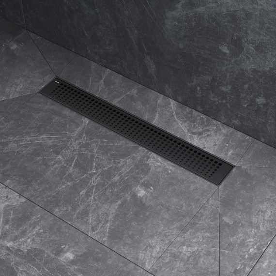 Душевой трап (лоток) 50 AM.PM MasterFlow W01SC-P11-050-01BM комбинированный затвор с черной матовой решеткой фото 5