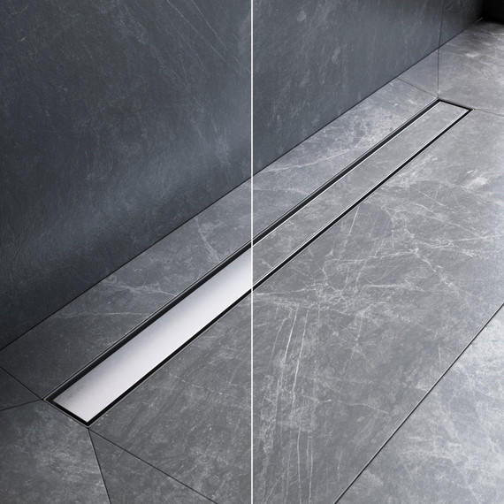 Душевой трап (лоток) 90 AM.PM MasterFlow W01SC-U11-090-04SB комбинированный затвор со стальной матовой решеткой под плитку, Цвет производителя: хром, Размер трапа: 900 - 3 Душевой трап (лоток) 90 AM.PM MasterFlow W01SC-U11-090-04SB комбинированный затвор со стальной матовой решеткой под плитку, Цвет производителя: хром, Размер трапа: 900 фото 3