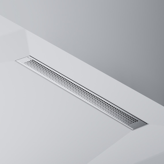 Душевой трап (лоток) 70 AM.PM PrimeFlow W02SC-P11-070-01SB комбинированный затвор со стальной матовой решеткой, Цвет производителя: хром, Размер трапа: 700 фото 6