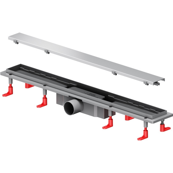 Душевой трап (лоток) 70 AM.PM PrimeFlow W02SC-U11-070-04SB комбинированный затвор со стальной матовой решеткой под плитку фото 11