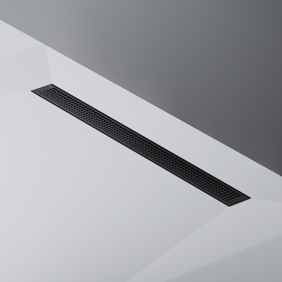 Душевой трап (лоток) 80 AM.PM MasterFlow W01SC-P11-080-01BM комбинированный затвор с черной матовой решеткой фото 6