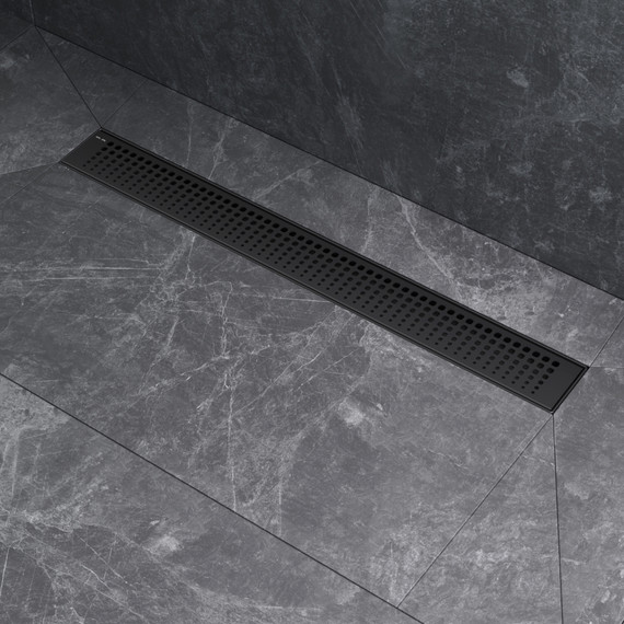 Душевой трап (лоток) 60 AM.PM MasterFlow W01SC-P11-060-01BM комбинированный затвор с черной матовой решеткой, Цвет производителя: чёрный, Размер трапа: 600 фото 5