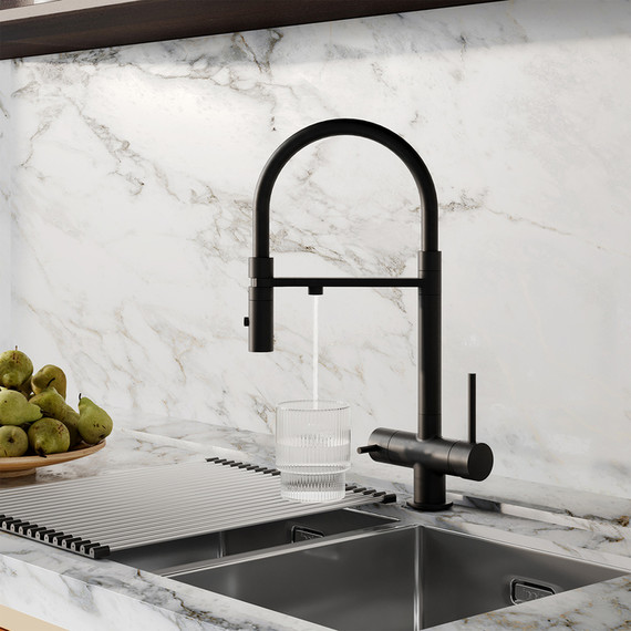 Смеситель для кухни Iddis Ace ACEBLFFi05, черный матовый фото 3