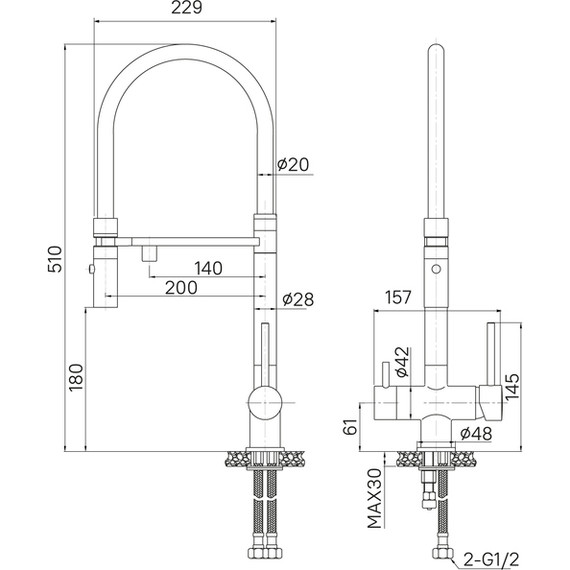 Смеситель для кухни Iddis Ace ACEGMFFi05, графит/чёрный - 33 Смеситель для кухни Iddis Ace ACEGMFFi05, графит/чёрный фото 33