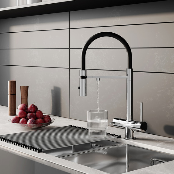 Смеситель для кухни Iddis Ace ACESBFFi05, хром/чёрный фото 12