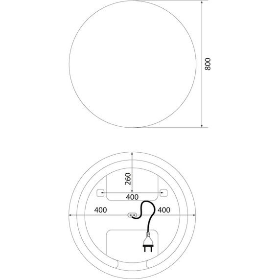Зеркало Iddis Bild Led 80х80 см BIL8000i98 фото 4