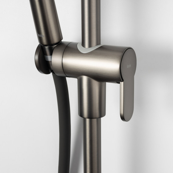 Душевой гарнитур Iddis Optima Home OPH3F20i16 со штангой 70 см, графит фото 3