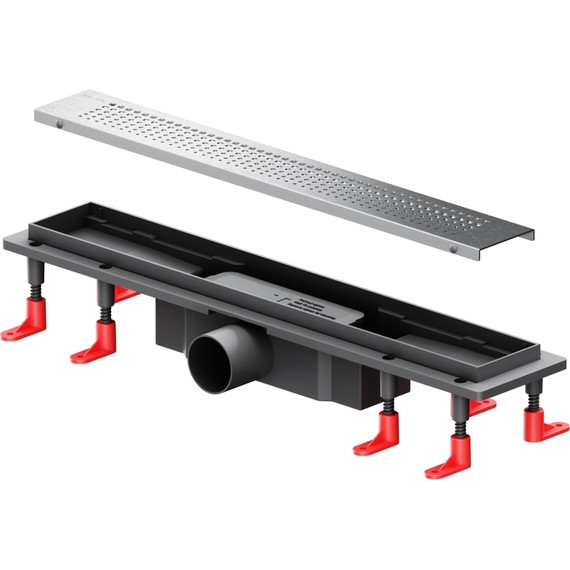 Душевой трап (лоток) 50 AM.PM PrimeFlow W02SC-P11-050-01SB комбинированный затвор со стальной матовой решеткой фото 11