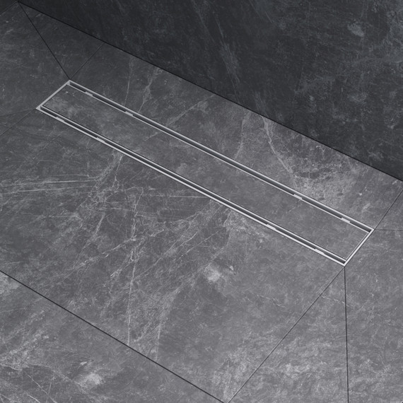 Душевой трап (лоток) 50 AM.PM PrimeFlow W02SC-U11-050-04SB комбинированный затвор со стальной матовой решеткой под плитку, Цвет производителя: хром, Размер трапа: 500 фото 5