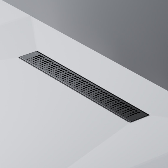 Душевой трап (лоток) 50 AM.PM MasterFlow W01SC-P11-050-01BM комбинированный затвор с черной матовой решеткой фото 6