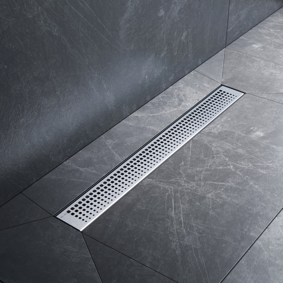 Душевой трап (лоток) 60 AM.PM MasterFlow W01SC-P11-060-01SB комбинированный затвор со стальной матовой решеткой фото 3