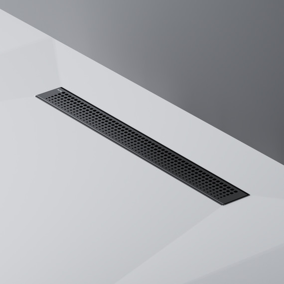 Душевой трап (лоток) 60 AM.PM MasterFlow W01SC-P11-060-01BM комбинированный затвор с черной матовой решеткой, Цвет производителя: чёрный, Размер трапа: 600 фото 6