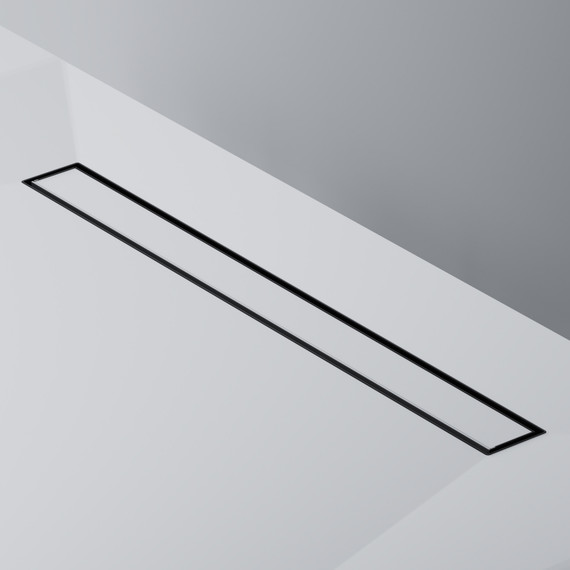 Душевой трап (лоток) 70 AM.PM MasterFlow W01SC-U11-070-04BM комбинированный затвор с черной матовой решеткой под плитку, Цвет производителя: чёрный, Размер трапа: 700 фото 6