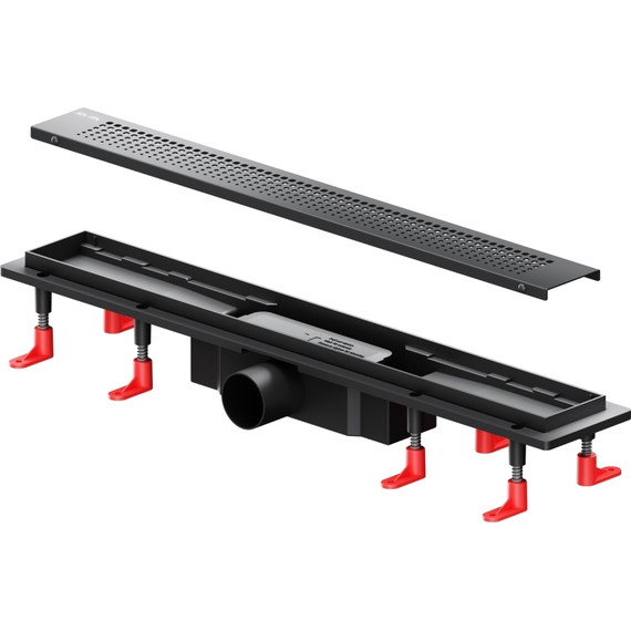 Душевой трап (лоток) 60 AM.PM PrimeFlow W02SC-P11-060-01BM комбинированный затвор с черной матовой решеткой фото 11