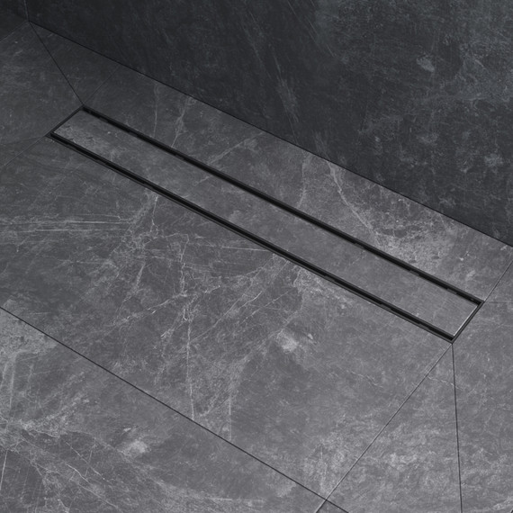 Душевой трап (лоток) 60 AM.PM PrimeFlow W02SC-U11-060-04BM комбинированный затвор с черной матовой решеткой под плитку, Цвет производителя: чёрный, Размер трапа: 600 фото 2