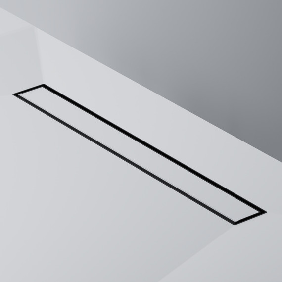 Душевой трап (лоток) 60 AM.PM MasterFlow W01SC-U11-060-04BM комбинированный затвор с черной матовой решеткой под плитку фото 6