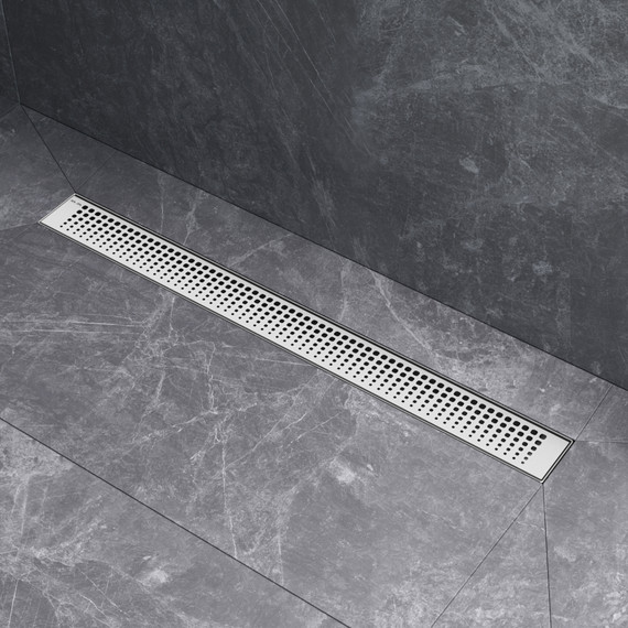 Душевой трап (лоток) 70 AM.PM MasterFlow W01SC-P11-070-01SB комбинированный затвор со стальной матовой решеткой, Цвет производителя: хром, Размер трапа: 700 фото 5