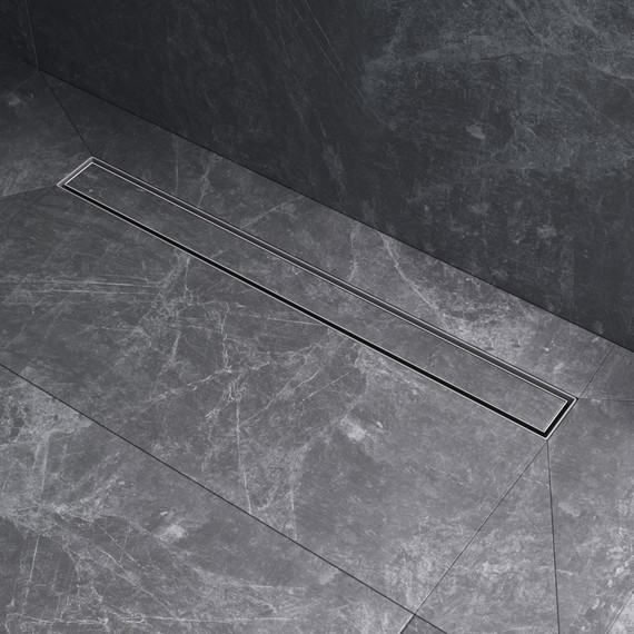 Душевой трап (лоток) 70 AM.PM MasterFlow W01SC-U11-070-04SB комбинированный затвор со стальной матовой решеткой под плитку фото 5