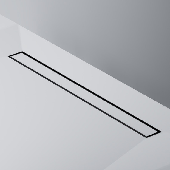 Душевой трап (лоток) 80 AM.PM MasterFlow W01SC-U11-080-04BM комбинированный затвор с черной матовой решеткой под плитку, Цвет производителя: чёрный, Размер трапа: 800 фото 6