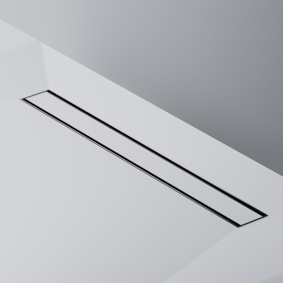 Душевой трап (лоток) 70 AM.PM PrimeFlow W02SC-U11-070-04BM комбинированный затвор с черной матовой решеткой под плитку фото 6