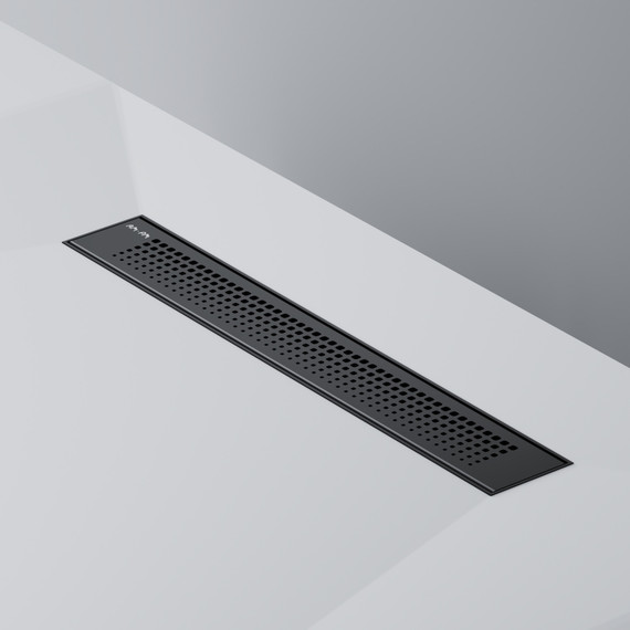 Душевой трап (лоток) 50 AM.PM PrimeFlow W02SC-P11-050-01BM комбинированный затвор с черной матовой решеткой, Цвет производителя: чёрный, Размер трапа: 500 фото 6