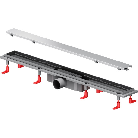 Душевой трап (лоток) 80 AM.PM PrimeFlow W02SC-U11-080-04SB комбинированный затвор со стальной матовой решеткой под плитку, Цвет производителя: хром, Размер трапа: 800 фото 11