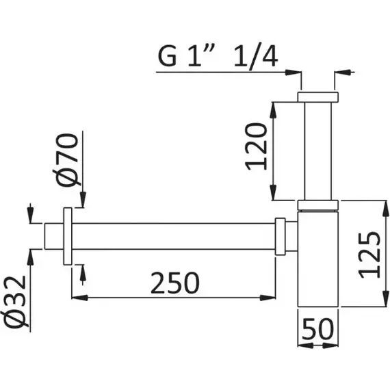 Сифон для раковины Cezares CZR-B-SMQ-SS, sunset фото 2