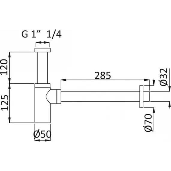 Сифон для раковины Cezares CZR-B-SMT-SR, sunrise фото 2